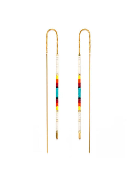 Miyuki Seed Bead Ear Threads by Amano Studio | New Mexico | Gold Plate Earrings | Light Years