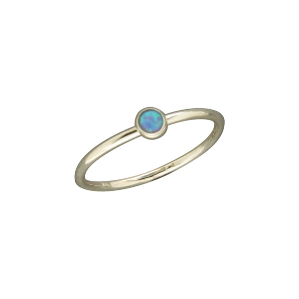 Simple Blue Opal Ring | Sterling Silver  5 6 7 8 9 | Light Years