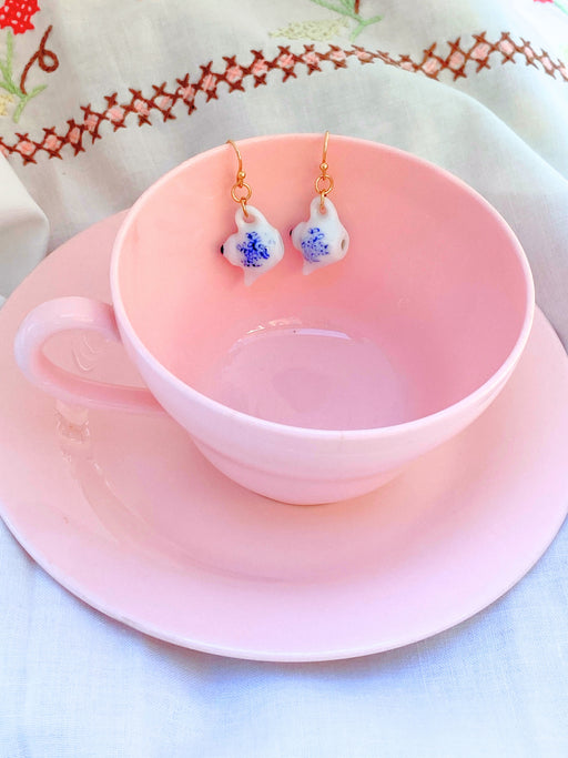 Ceramic Teapot Dangles | Gold Fashion Dangles | Light Years Jewelry