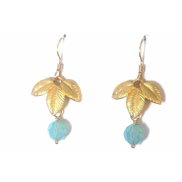 Gold Leaf & Pacific Opal Earrings | 14kt Gold Filled Dangles | Light Years