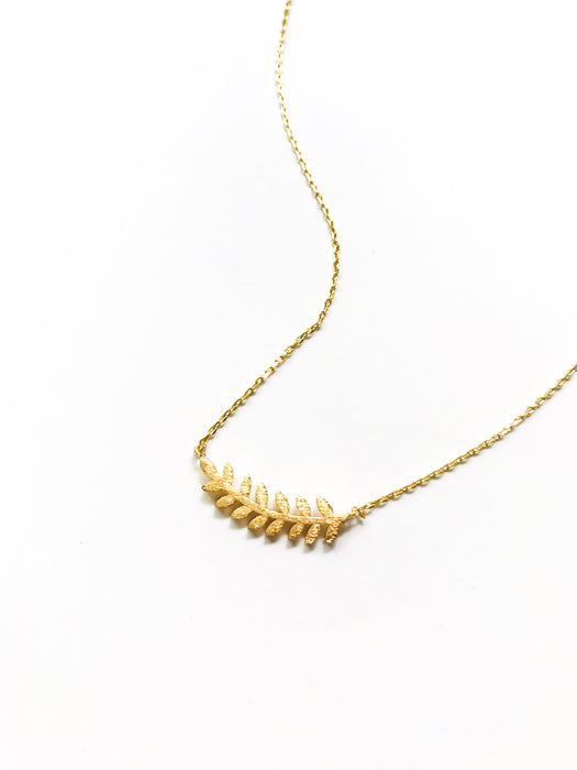Leafy Branch Necklace | Gold Plated Chain Pendant | Light Years Jewelry