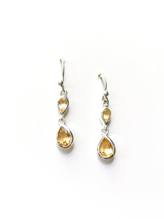 Citrine Necklace & Earring Set | Sterling Silver Gemstone | Light Years