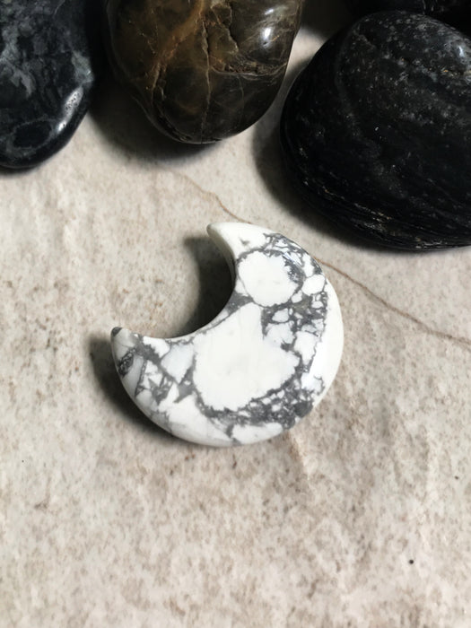 Carved Stone Crescent Moon | Gemstone Statue | Light Years Jewelry