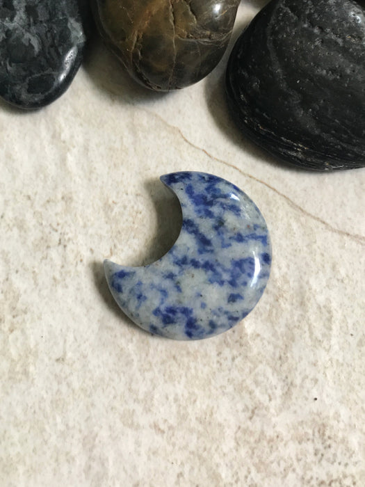 Carved Stone Crescent Moon | Gemstone Statue | Light Years Jewelry