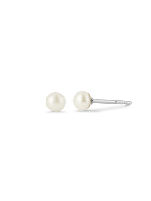 Tiny Pearl Posts by boma | White Pink Sterling Stud Earrings | Light Years