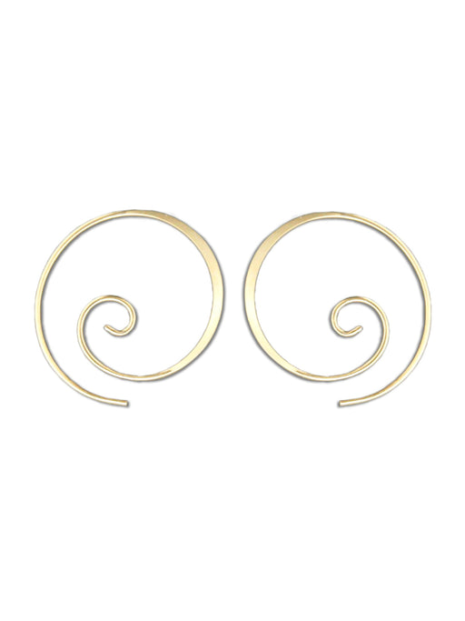 Mejuri 14K Spiral Hoop Earrings - 14K Yellow Gold Hoop, Earrings -  MEJUR20469 | The RealReal