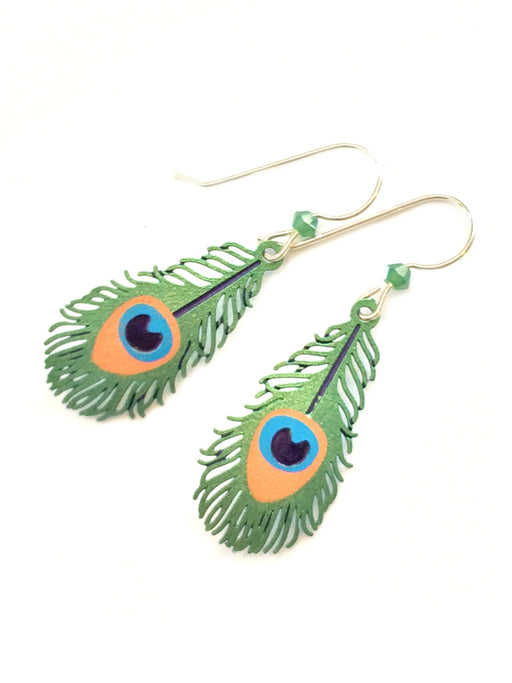 Peacock Feather Dangles by Sienna Sky | Sterling Silver | Light Years