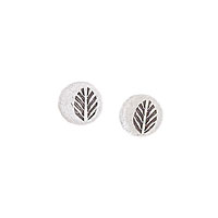 Stamped Leaf Posts | Sterling Silver Studs Earrings | Light Years Jewelry