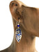 Blue Filigree Earrings Adajio | Sterling Silver Dangles | Light Years