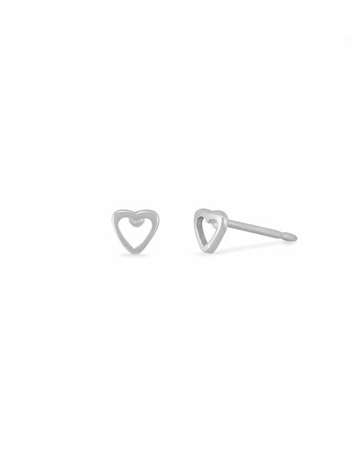 Heart Outline Posts by boma | Sterling Silver Stud Earrings | Light Years