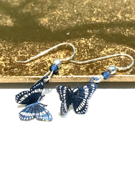 Navy White Butterfly Dangles Sienna Sky | Sterling Silver | Light Years