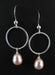 Pale Pink Pearl Dangle Earrings | Sterling Silver | Light Years Jewelry