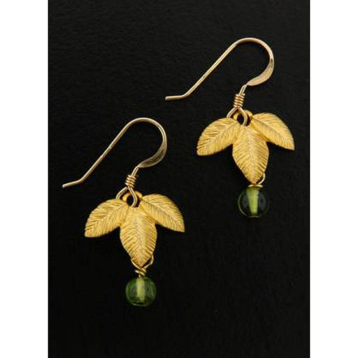 Gold Leaf & Bead Charm Earrings | 14kt Gold Filled Dangles | Light Years