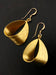 Matte Gold Ribbon Earrings | Hammered Gold Filled Dangles | Light Years