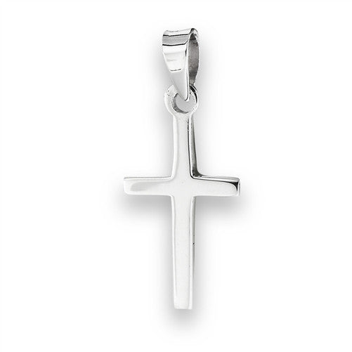 Simple Cross Necklace | Sterling Silver Pendant Chain | Light Years