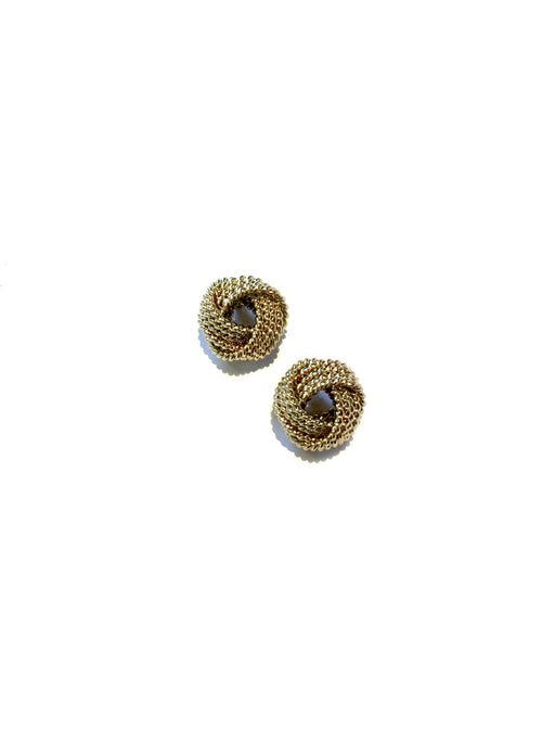 Large Textured Knot Posts | Gold Studs Earrings | Light Years Jewelry