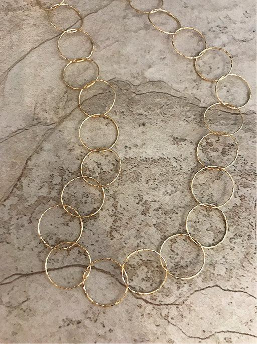 Diamond Cut Circle Necklace | Sterling Silver Gold Filled | Light Years