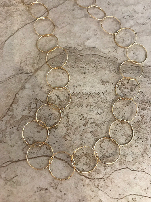 Diamond Cut Circle Necklace | Sterling Silver Gold Filled | Light Years