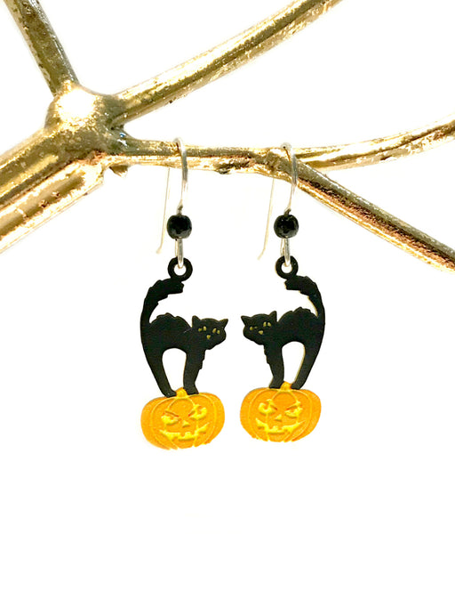 Halloween Cat Dangles Sienna Sky | Sterling Silver Earrings | Light Years