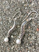 Sleek Swirl Dangles | Sterling Silver Pearl Earrings | Light Years