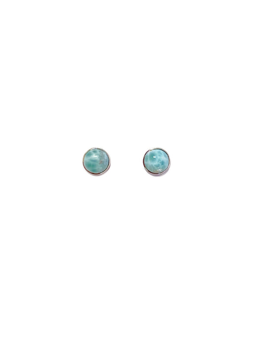 Larimar Posts | Sterling Silver Studs Earrings | Light Years Jewelry