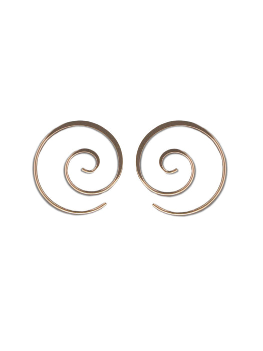 Spiral Hoop Earrings | Sterling Silver Rose Gold Filled | Light Years