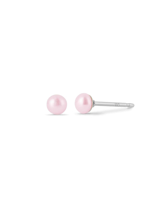Tiny Pearl Posts by boma | White Pink Sterling Stud Earrings | Light Years