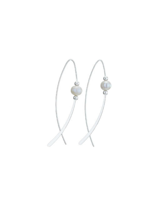 Pearl Marquis Thread Earrings | Sterling Silver | Light Years Jewelry