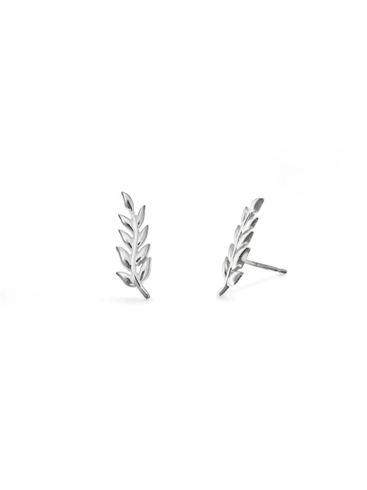 Wispy Leaf Posts by boma | Sterling Silver Stud Earrings | Light Years