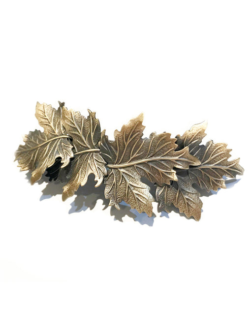 Autumn Leaves Hair Barrette | Brass Antiqued Silver | Light Years Jewelry