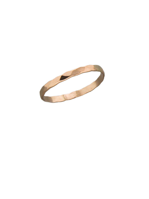 Rose Gold Filled Hammered Band | Sizes 6 7 8 9 | Light Years Jewelry