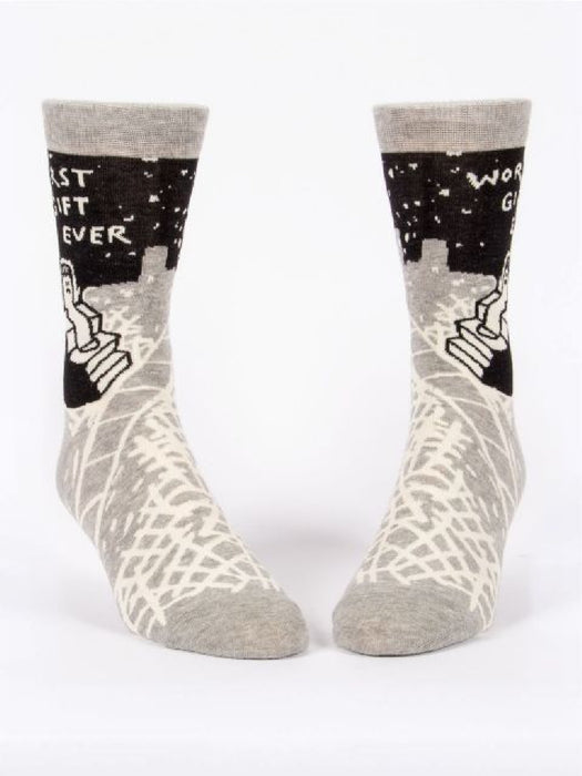 Worst Gift Ever Men's Crew Socks | Blue Q Gifts Accessories | Light Years