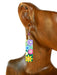 Colorful Flower Column Dangles Sienna Sky | Sterling Silver | Light Years