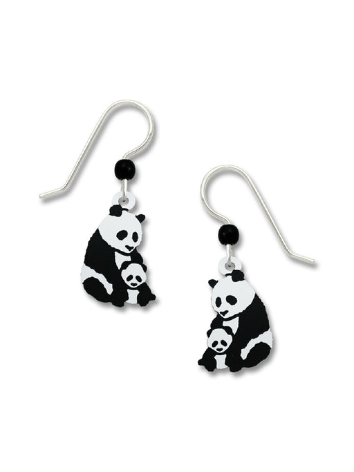Mama Baby Panda Dangles Sienna Sky | Sterling Silver Earrings | Light Years