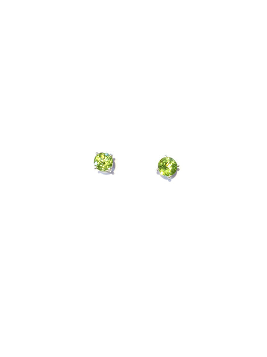 Genuine Stone Posts | Peridot | Sterling Silver Gemstone Earrings | Light Years 