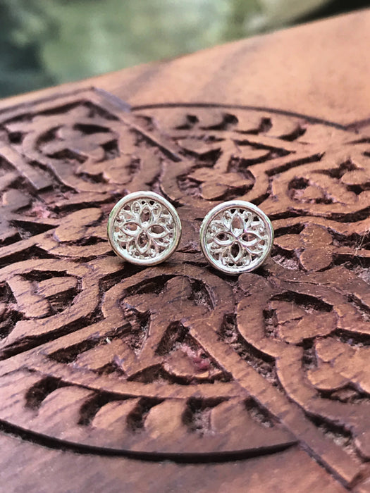 Round Filigree Posts | Sterling Silver Studs Earrings | Light Years