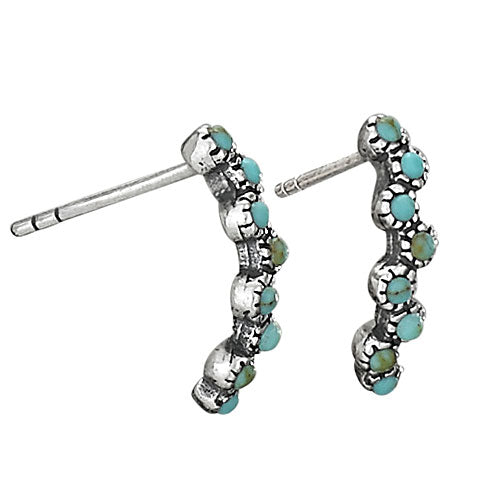Turquoise Waterfall Posts, $19 | Sterling Silver Earrings | Light Years