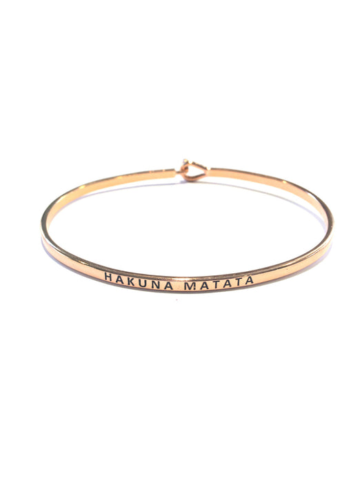 "Hakuna Matata" Quote Bracelet | Silver or Rose Gold | Light Years