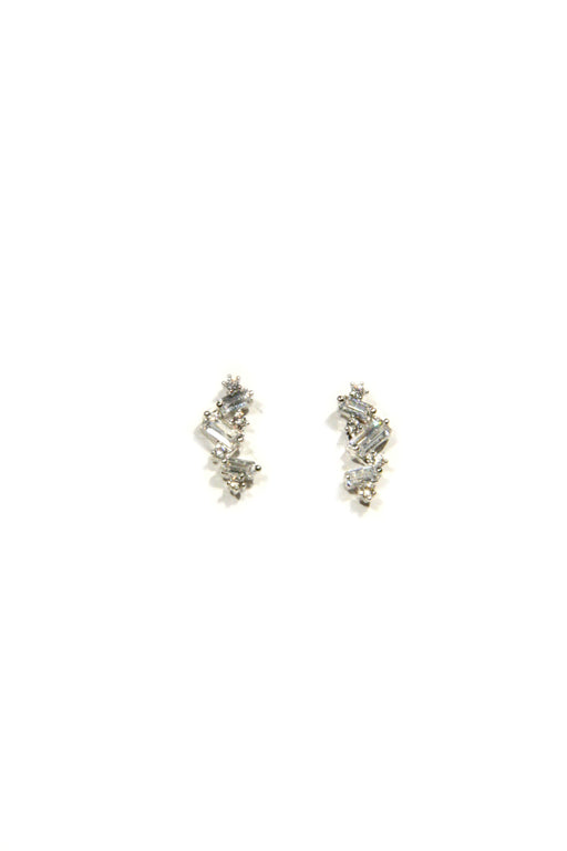 Cascading CZ Post Earrings | Gold Silver Plated | Light Years Jewelry