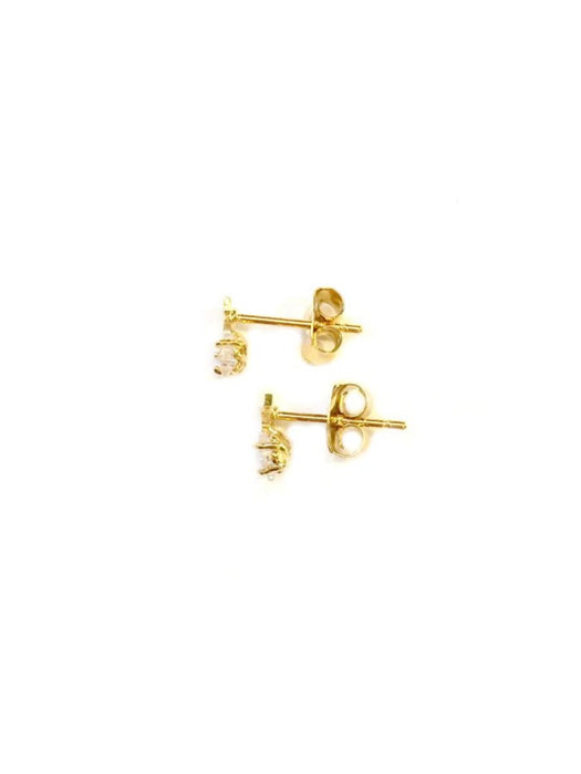 Star and CZ Post Earrings | Gold or Silver Plated | Light Years Jewelry