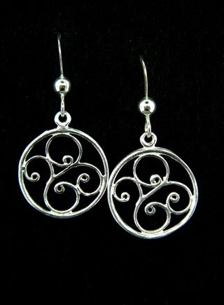 Open Swirl Dangles | Sterling Silver Earrings | Light Years Jewelry