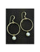 Golden Ring Pearl Drop Dangles | 14kt Gold Filled Earrings | Light Years