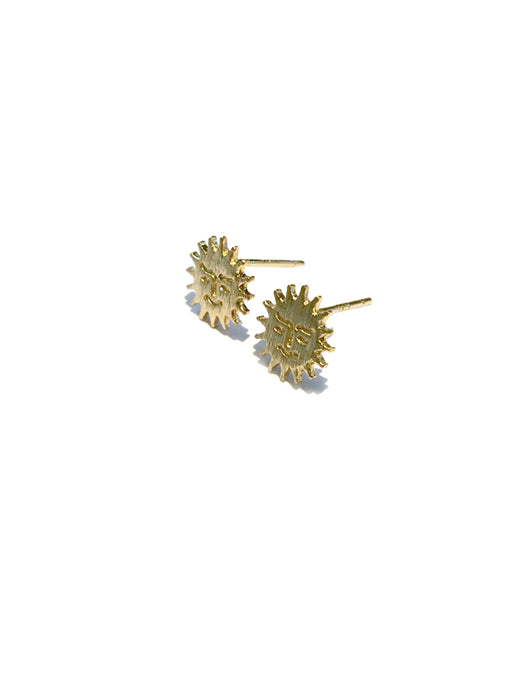 Golden Sun Posts | Sterling Silver Studs Earrings | Light Years Jewelry