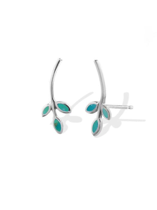 Turquoise Branch Posts | Sterling Silver Studs | Light Years Jewelry