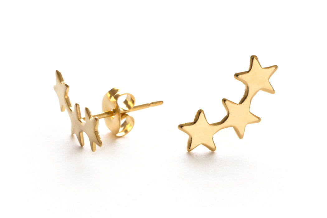 Star Cluster Posts Earrings| Silver Gold Plated Studs | Light Years