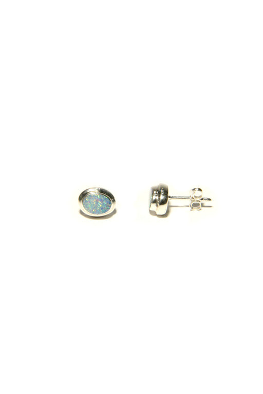 Bali Oval Opal Posts, $22 | Sterling Silver | Light Years Jewelry