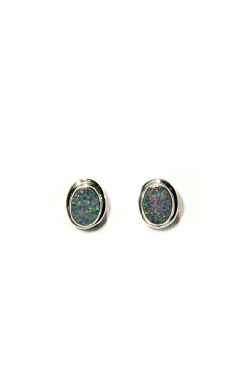 Bali Oval Opal Posts, $22 | Sterling Silver | Light Years Jewelry
