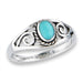 Turquoise Scroll Ring | Size 5 6 7 8 9 Sterling Silver | Light Years