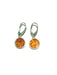 Organic Amber Circle Earrings | Sterling Silver | Light Years Jewelry