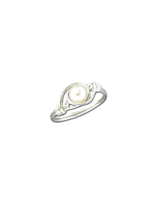 Wrapped Pearl Ring | Sterling Silver 5 6 7 8 9 | Light Years Jewelry